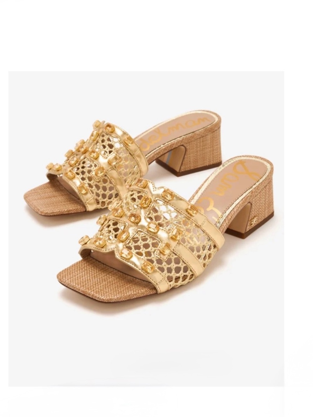 SAM EDELMAN
Webster mesh sandals AMBER GOLD MULT size 8.5 new